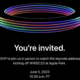 Apple WWDC 2023 Invite RSVP